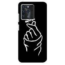 Чехлы (Знак сердечка) на Google Pixel 2 XL – Сердце на черном