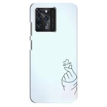 Чехлы (Знак сердечка) на Google Pixel 2 XL – Сердце на голубом