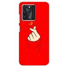 Чехлы (Знак сердечка) на Google Pixel 2 XL – Сердце на красном