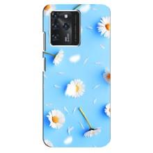 Чехол с Цветами для Google Pixel 2 XL – ромашки на голубом