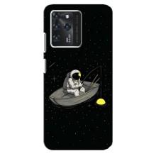 Силиконовый Чехол с принтом "Космонавты" на Google Pixel 2 XL – Космонавт на рыбалке