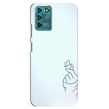 Чехлы (Знак сердечка) на Google Pixel 2 – Сердце на голубом
