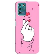 Чехол с принтом для Google Pixel 2 (AlphaPrint - Знак сердечка)