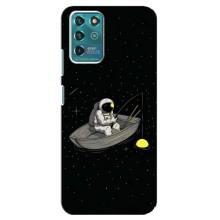 Силиконовый Чехол с принтом "Космонавты" на Google Pixel 2 – Космонавт на рыбалке