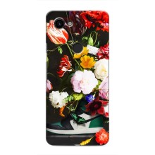 Брендновые Чехлы для Google Pixel 3 XL - (PREMIUMPrint) (Nike цветы)