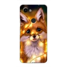 Чехлы с картинкой Лисички для Google Pixel 3 XL (VPrint) (Лисичка в гирляндах)