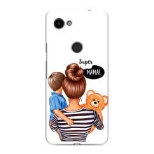Чехол с печатью для Google Pixel 3 XL - (Мама с ребенком) (AlphaPrint) (Мама с сыном)