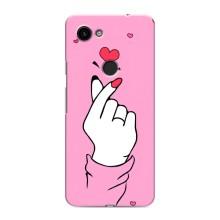 Чехол с принтом для Google Pixel 3 XL (AlphaPrint - Знак сердечка)