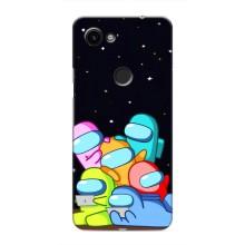 Чехол Амонг Ас для Google Pixel 3 XL (AlphaPrint) (Скины в космосе)