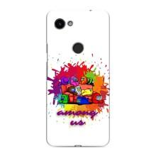 Чехол Амонг Ас для Google Pixel 3 XL (AlphaPrint) (Яркий АмонгАс)