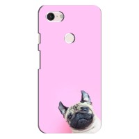 Бампер для Google Pixel 3 XL с картинкой "Песики" – Собака на розовом