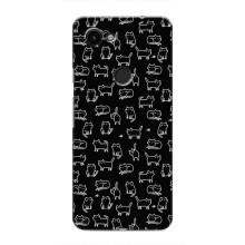 Чехол с принтом для Google Pixel 3 XL (AlphaPrint) Модные коты (Меленькие котики)