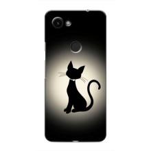 Чехол с принтом для Google Pixel 3 XL (AlphaPrint) Модные коты (Силуэт котика)
