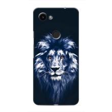 Чехол со Львом для Google Pixel 3 XL (VPrint) (Синий Лев)