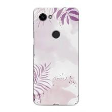 Чехол с цветочным принтом на Гугл Пиксель 3 Хл – Фиолетовые листья