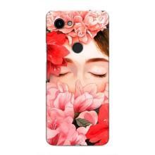 Чехлы (ART) Цветы на Google Pixel 3a XL (VPrint) (Очі в квітах)
