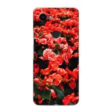 Чохли з квітами для Google Pixel 3a XL (VPrint) (Квіти червоні)