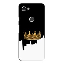 Чехол (Корона на чёрном фоне) для Гугл Пиксель 3а ХЛ – Золотая корона