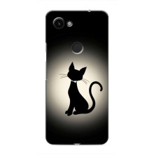 Чохол з принтом для Google Pixel 3a XL (AlphaPrint) Модні коти (Силует котика)