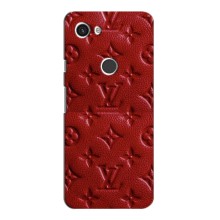 Текстурный Чехол Louis Vuitton для Гугл Пиксель 3а ХЛ – Красный ЛВ