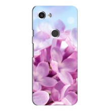 Силиконовый бампер с принтом (цветочки) на Гугл Пиксель 3а – Сиреневые цветы