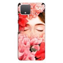 Чехлы (ART) Цветы на Google Pixel 4 XL (VPrint) (Глаза в цветах)