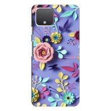 Чехлы с Цветами для Google Pixel 4 XL (VPrint) (Цветочный дизайн)