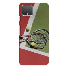 Чехлы с принтом Спортивная тематика для Google Pixel 4 XL (Ракетки теннис)