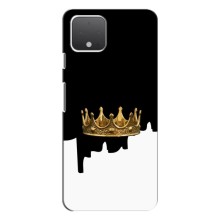 Чехол (Корона на чёрном фоне) для Гугл Пиксель 4 хл (Золотая корона)