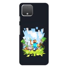Чехол Майнкрафт на Google Pixel 4 XL (AlphaPrint) Minecraft (персонажи Minecraft)