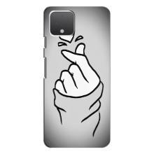 Чехол с принтом для Google Pixel 4 XL (AlphaPrint - Знак сердечка)