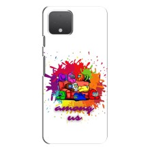 Чехол Амонг Ас для Google Pixel 4 XL (AlphaPrint) (Яркий АмонгАс)