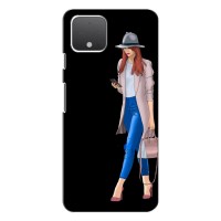 Чехол с картинкой Модные Девчонки Google Pixel 4 XL (Девушка со смартфоном)
