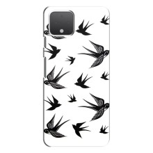 Чехол с птицами на Google Pixel 4 XL (VPrint) (Ласточки)