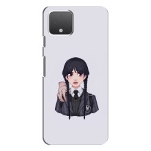 Чехлы Венсдей на Google Pixel 4 XL Уэнсдей (AlphaPrint) (Уэнздей и Вещь)