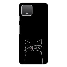 Чехол с рисунком кот на Google Pixel 4 XL (Равнодушный кот)