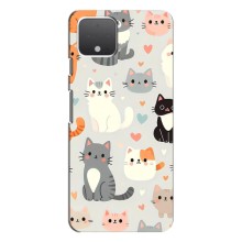 Чехол с рисунком кот на Google Pixel 4 XL (Коллаж котов)