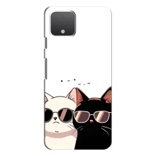 Чехол с рисунком кот на Google Pixel 4 XL (Коты в очках)