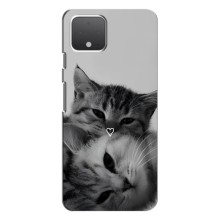 Чехол с рисунком кот на Google Pixel 4 XL (Пара котов)