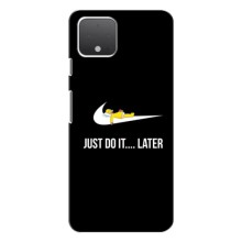 Силиконовый Чехол на Google Pixel 4 XL с картинкой Nike (Later)