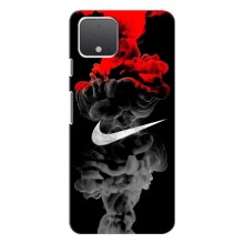 Силиконовый Чехол на Google Pixel 4 XL с картинкой Nike (Nike дым)