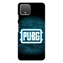Чехол PUBG для Гугл Пиксель 4 (AlphaPrint) (Лого PUBG)