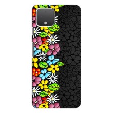 Чохол з Квітами для Google Pixel 4 (Яскраві квіти)