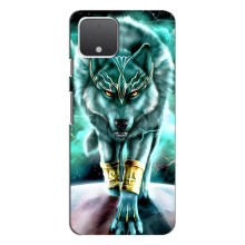 Защитные чехлы для Гугл Пиксель 4 (AlphaPrint) (ХИТ продаж) ВОЛК (Яркий волк)