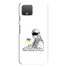 Защитные чехлы (Призрак Киева) для Google Pixel 4 (AlphaPrint) (Летчик Киева)