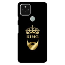 Чехол (Корона на чёрном фоне) для Гугл Пиксель 4а (5G) – KING