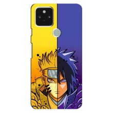 Купить Чехлы на телефон с принтом Anime для Гугл Пиксель 4а (5G) – Naruto Vs Sasuke