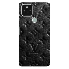 Текстурный Чехол Louis Vuitton для Гугл Пиксель 4а (5G) (Черный ЛВ)