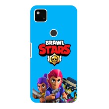 Бампер (ТПУ) с принтом Brawl Stars на Гугл Пиксель 4а – Кольт