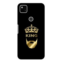 Чохол (Корона на чорному фоні) для Гугл Піксель 4а – KING